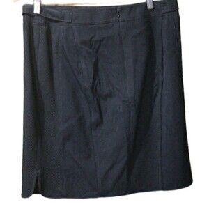 White House Black Market Black Mini Skirt Textured Mesh 12